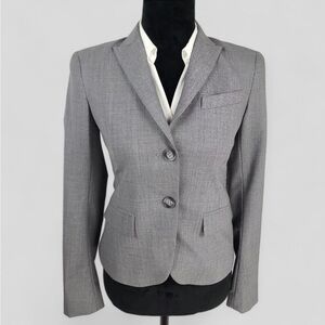 Theory Women’s Wool Stretch Grey 2-Button Blazer